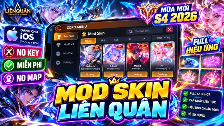 Mod Skin Liên Quân iOS Android Cài Miễn Phí